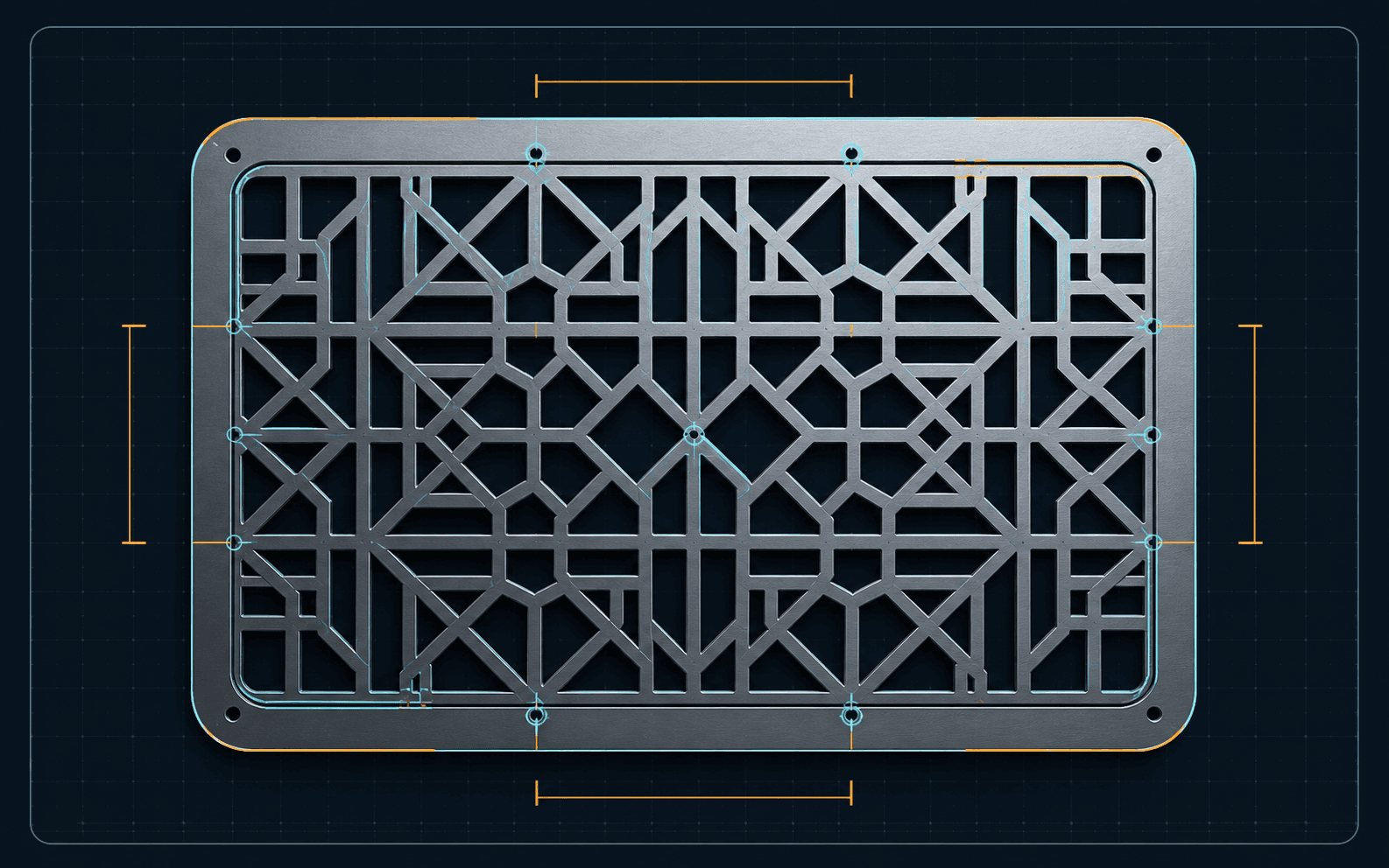Rejilla decorativa en DXF